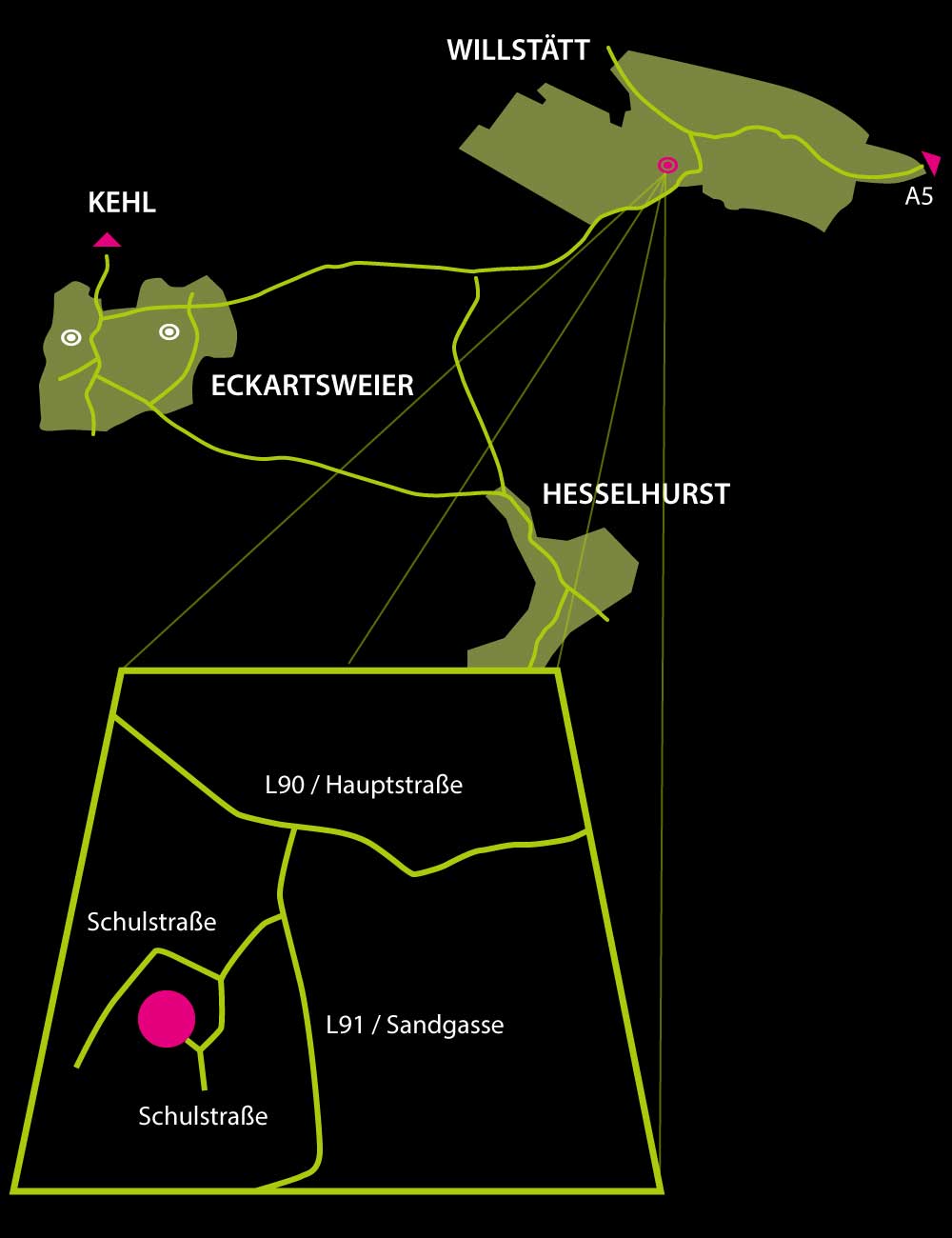 Willstaett-Halle-Anfahrt